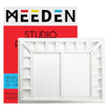 MEEDEN Ceramic Watercolor Palette：Large Porcelain Artist Paint Palette - size: 13" x 9.8"-no lid