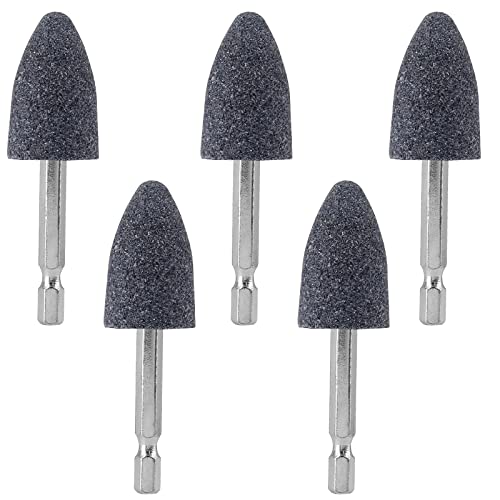 5PCS Abrasive Drill Bits Stone Grinding Bits, 1/4" Hex Shank Small Grinding Wheel Bits Rotary Tool Drill Bit Grinding Attachment, Grinding Point for Polishing, Deburring, Carving, Engraving - style: Cone Shaped