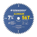 SawWorks 7-1/4" Multi-Purpose Circular Saw Blade for Aluminum & Plastic - size: 7-1/4 Inch 56T