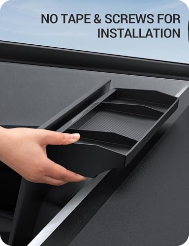 BASENOR Behind Screen Storage for Tesla Cybertruck Accessories 2024-2026 - size: Cybertruck (2024-2025) Behind Screen