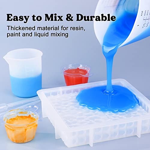 LET'S RESIN Silicone Measuring Cups, 450 ml and 100 ml Mixing Kit - size: 450ml