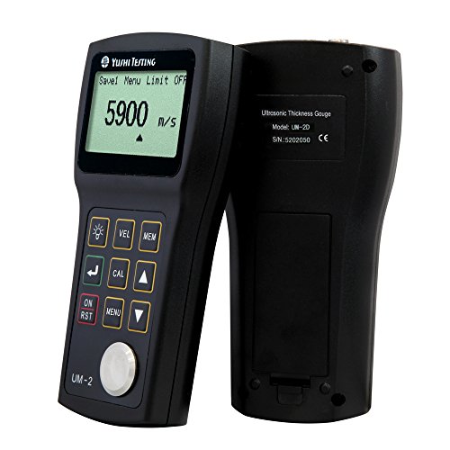 YUSHI UM2 Series UM-2 Handheld Portable Ultrasonic Thickness Gauge Tester Meter 0.03'' to 12'' / PT-08 Probe P-E (pulse-echo), Interchangeable Probe/Transducer Option Available - style: UM-2