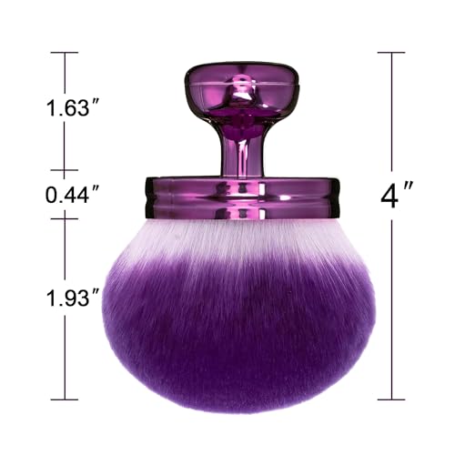 Blend & Blur 3.0 inch Round Head Large Body Makeup Brush - color: Purple - Purple bristles