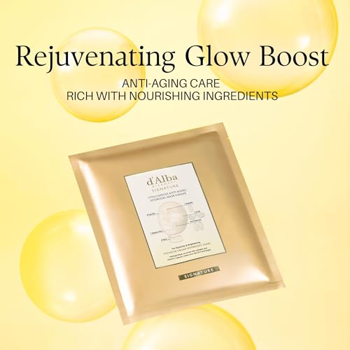 d'alba Piedmont Signature Vita Capsule Hydrogel Mask 8-Shape 1BOX (4 Sheets) - size: 1 Count (Pack of 4)