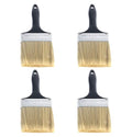 4 inch Flat Paint Brushes,Professional Paint Tools - color: Black 4 Pack
