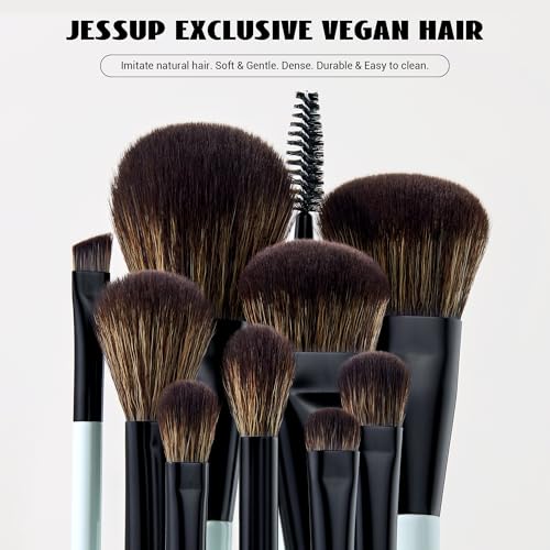 Jessup Makeup Brush Set 6pcs Double Sided Makeup Brushes for Face Eye T501 - style: T501-6pcs
