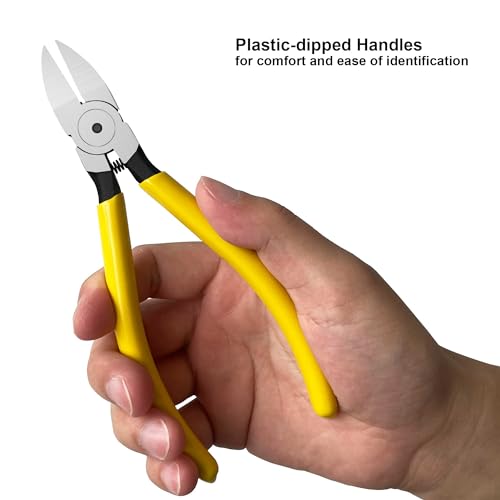 Hanpex 6in. Wire Cutters Set, Ultra Sharp Small Side Cutter Clippers with Spring Loaded, Flush Cutting Pliers, Diagonal Cutting Plier for Jewelry Making, Crafting, Electrical, 2 Pack - style: 6inch 2Pcs Pliers