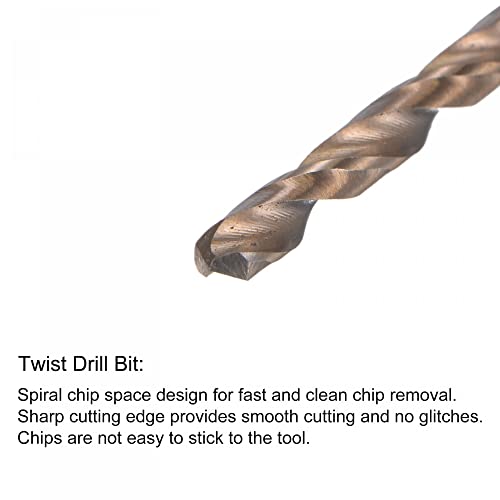 uxcell M4 x 0.7 Spiral Flute Tap and 3.3mm Twist Drill Bit Set, Metric M35 Cobalt High Speed Steel Machine Threading Screw Thread Tap Tool for Stainless Steel - size: M4 x 0.7 + 3.3mm
