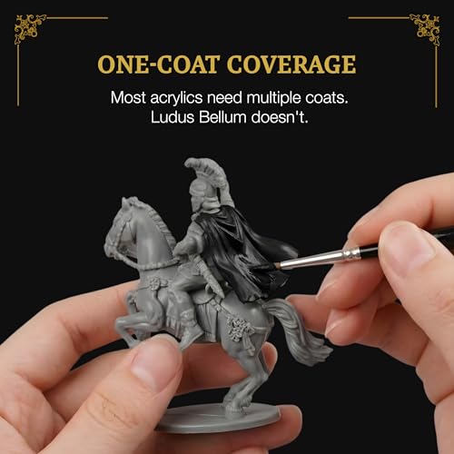 Ludus Bellum Miniature Paint Black Color 18ml Precision Dropper Bottle - color: Black