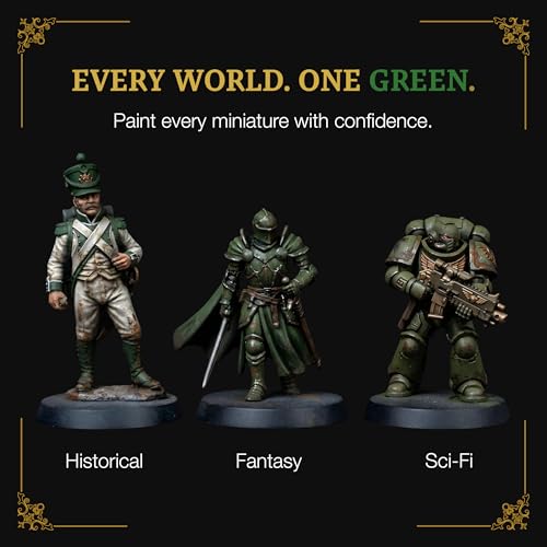 Ludus Bellum Miniature Paint Green Color 18ml Precision Dropper Bottle - color: Green