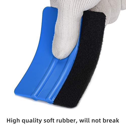 Durable Black Felt Edge Vinyl Squeegee Tool 4-Inch (Pack of 3)