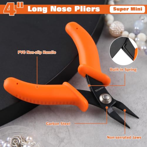 4-Inch Long Nose Pliers Tweezer Nose Specialty Pointed Nose Plier - style: Mini Long Nose Pliers