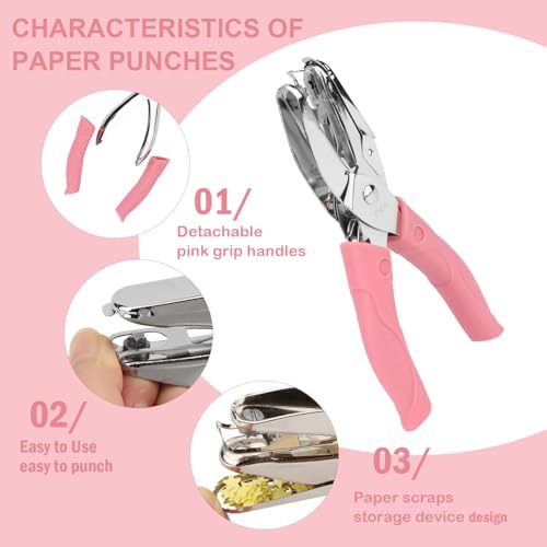 Rongon 1/4In Handheld Hole Paper Puncher Star Shape Punch - size: Star Shaped