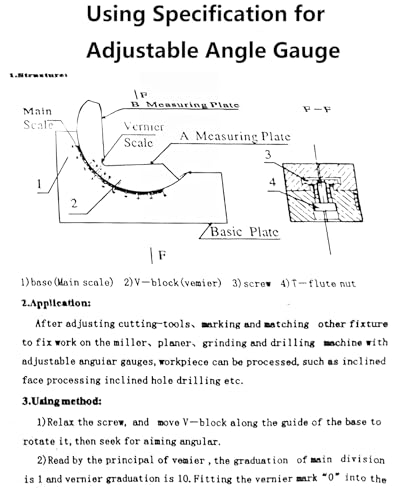 AP25 Adjustable Micro Angle Gauge High Precision Angle V Block 0-60° for Milling Lathe Machinist Tools