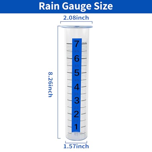 TBWHL 7" Plastic Rain Gauge Replacement Tube, Freeze Proof for Outdoor - color: Transparent