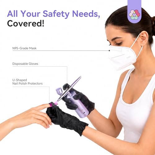 SAVILAND 7-in-1 Pro Dilution-Free Airbrush Nail Kit