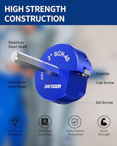 DAYDOOR 2'' PVC Pipe Reamer, 2-Inch PVC Fitting Saver - size: 2 Inch