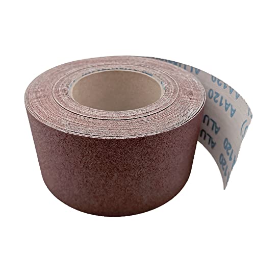 120 Grit Sandpaper Roll, 3 Inch x 49 Feet Emery Cloth Roll Aluminum Oxide Abrasive Paper Roll Continuous Sandpaper for Metalworking, Woodworker, Furniture Repair, Sanding Automotive Plumbing - size: 120 Grit