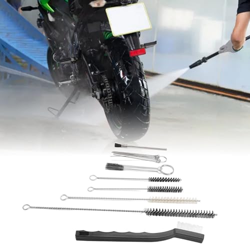 ZJchao 8Pcs Multi-Purpose Airbrush Cleaning Brush Set, Air Spray Tool Cleaning Brush Set for Cleaning Small Passages and Hard to Reach Areas for Paint Tool