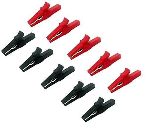5 Pairs Fully Insulated 30A Safety Test Alligator Clips - style: Alligator clip