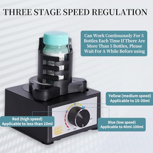 MVM Hands-Free Vortex Paint Shaker Mixer, 2400RPM - color: Jet Black