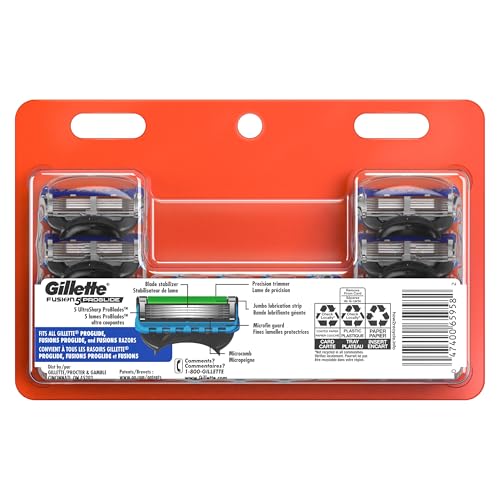 Gillette Fusion5 ProGlide Razor for Men, 12 Blade Refills with Precision Trimmer - size: 12 Count (Pack of 1)
