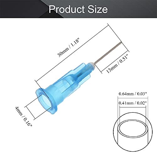 Utoolmart Industrial Dispensing Needle, Industrial Grade Blunt Needle, Stainless Steel Precision Applicator, 23G, Blue, 10pcs - size: Blue 23G