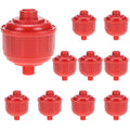 QWORK 10 Pack Disposable Mini Air Water Trap Filters, 1/4" Threads, Spray Gun Filters, Removes Moisture for Paint Sprayers and Air Tools