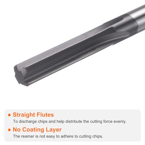 HARFINGTON Carbide Chucking Reamer 0.2015"(5.118mm) Dia Straight Flute Straight Shank Machine Reamer Tool for Metal and Lathes CNC Machining Centers, Black - size: 0.2015"
