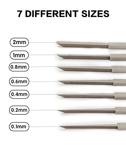 Model Scriber Chisel 7 Blades (0.1/0.2/0.4/0.6/0.8/1.0/2.0mm)