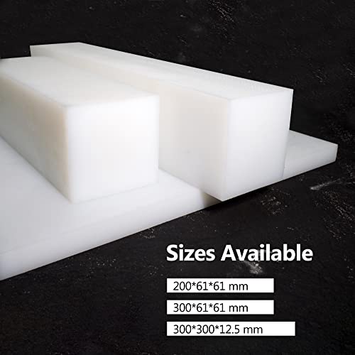 UHMW Tapping Block Ultra High Molecular Weight Polyethylene Rectangular Solid Plastic Blocks for Machining Home Improvement DIY Projects（2.4 * 2.4 * 8 in） - color: White, size: 2.4*2.4*8in