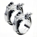 ROADFORMER 5 inch V Band Clamp with Flanges, Quick Release, 2 Pack - size: 5 inch