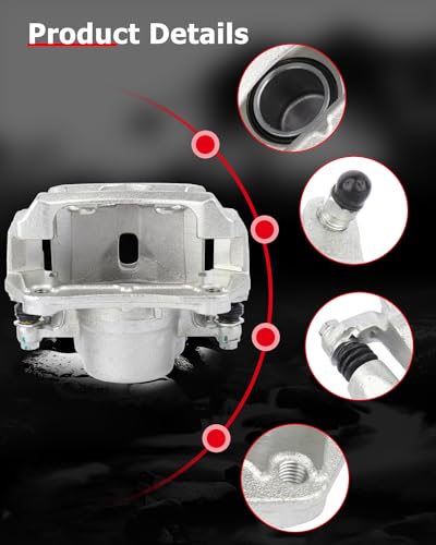cciyu Front Left Disc Brake Caliper Assembly w/Bracket 18-B4910 - size: Front Left[18-B4910]