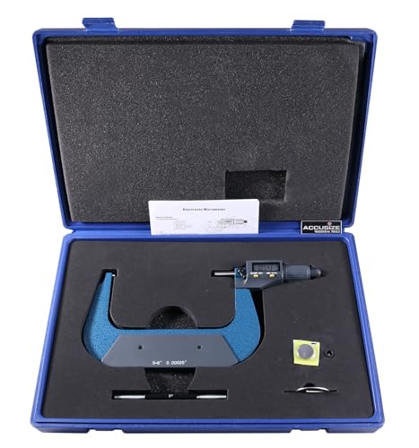 Accusize Industrial Tools Outside Micrometer, 5-6 in/125-150 mm, MD71-0006 - size: 5-6"