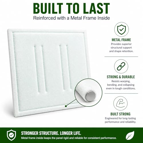 Spray Booth Intake Tacky Filter Panel, Internal Frame (20/case, 20" x 20") - size: 20" x 20"