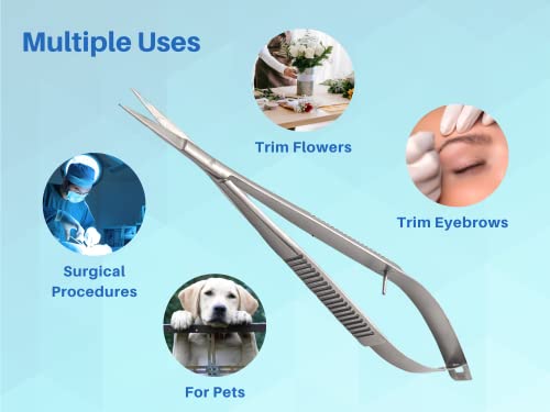 ARTMAN INSTRUMENTS Micro Scissors 4.5" straight set of 3 Castroviejo stitch cutting embroidery spring action extra sharp for ENT EYE SKIN DENTAL VETERINARY SURGEON