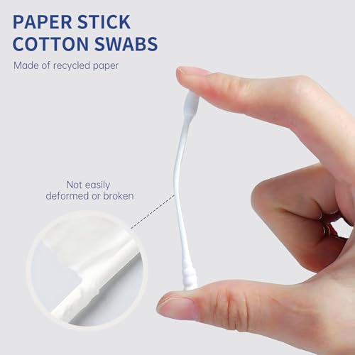 Pointed Tip Cotton Swabs, 800 Count Double Tipped Precision Tips Cotton Buds Spiral Head with Paper Stick, Cotton Buds for Makeup, Personal Care, Crafts(Pointed+Spiral Head) - size: Pointed+Spiral Head