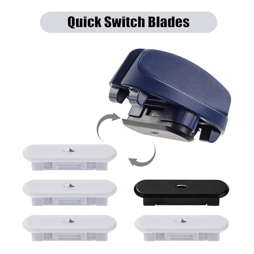 6-Pack Trimmer Replacement Blades for Fiskars Paper Trimmer, Replacement Blade for All Series of Fiskars/Portable&Precision Trimmer,Arts and Crafts,4 Cutting&2 Scoring Blades,a Slider,Blue - style: Blue (6 Blades)