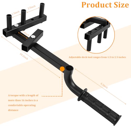 Deck Board Straightening Tool,Decking Board Bender for Straightener Bending Boards to Tighten up The Gaps,Heavy-Duty Steel Adjustable Deck Tool Fit for Wood,PVC Composite,420mm/16.5inch