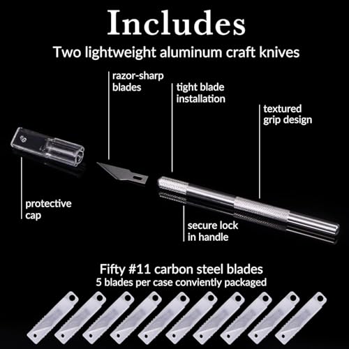 WA Portman Hobby Knife Set, 1pc Craft Precision Knife Set with 10 Blades