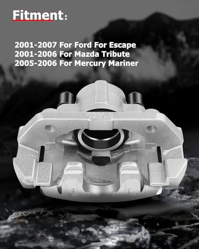 cciyu Front Left Disc Brake Caliper Assembly w/Bracket 18B4778 - size: Front Left[18B4778]