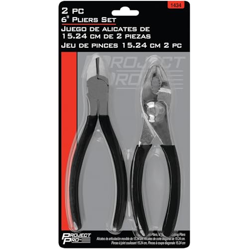 Performance Tool 1434 2-Piece 6 in. Slip Joint and Diagonal Pliers - size: 6" Plier Set