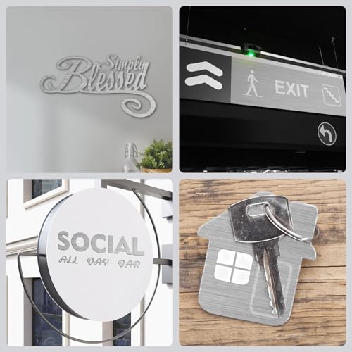 Laser Engraving Blank Silver ABS Double Color Plastic Sheet(Silver) - color: Silver
