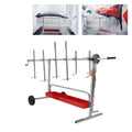 Auto Body Paint Stand 6 Racks, 360°Rotation w/Adjustable Bars, 2 - color: Red