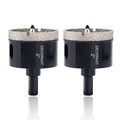 2 Inch Diamond Hole-Saw Bits with Pilot Drill Bit - 2pc 2" Diamond Tipped Tile Hole Saws with Guiding Bit Accurate Drilling for Porcelain Tile Ceramic Pottery Granite Stone Glass Bottles 50mm - size: 2" X 2Pcs