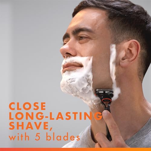 Gillette Fusion5 5-Blade Mens Razor Blade Refills, 12 Count, with Precision Trimmer