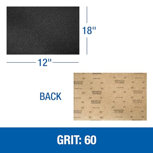 Mercer Industries 418060 Silicon Carbide 12" x 18" Floor Sanding Sheets, 60 Grit (20 pack) - color: Sheets, style: 60 Grit
