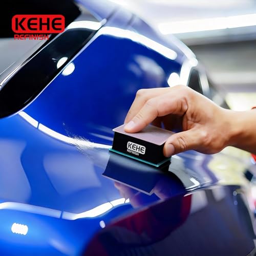 Detailing Sandpaper Sheets & Handheld Block Kit for Nibs, Runs and Imperfections,K600,K800,K1200,K1500,K2000,K3000,12 Sheets - size: Handheld Block + 12 Sheets
