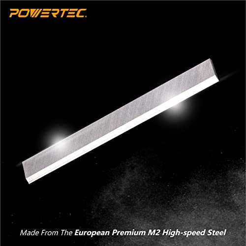POWERTEC 6-1/8 Inch Jointer Blades for Ridgid JP06000, JP06101, JP0610 Jointer, Replacement for AC8600, JE08008 Jointer Knives, Set of 3 (148020) - size: 6-1/8"