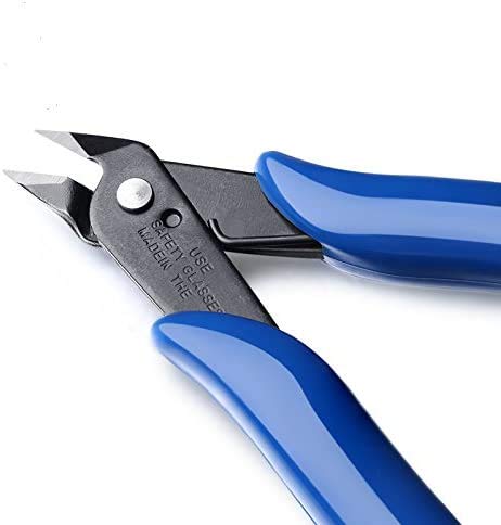 Flush Wire Cutter, 5PACK Blue Diagonal Cutting Pliers Side Cutter Nippers Micro Wire Cutter Wire Clippers Wire Snips (5inch size) - size: 5 inch flush, 5 count